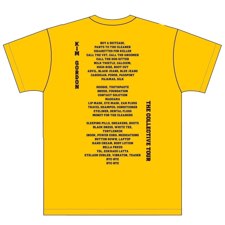 KIM GORDON キムゴードン COLLECTIVE TOUR Tシャツ 新品未試着 KIM