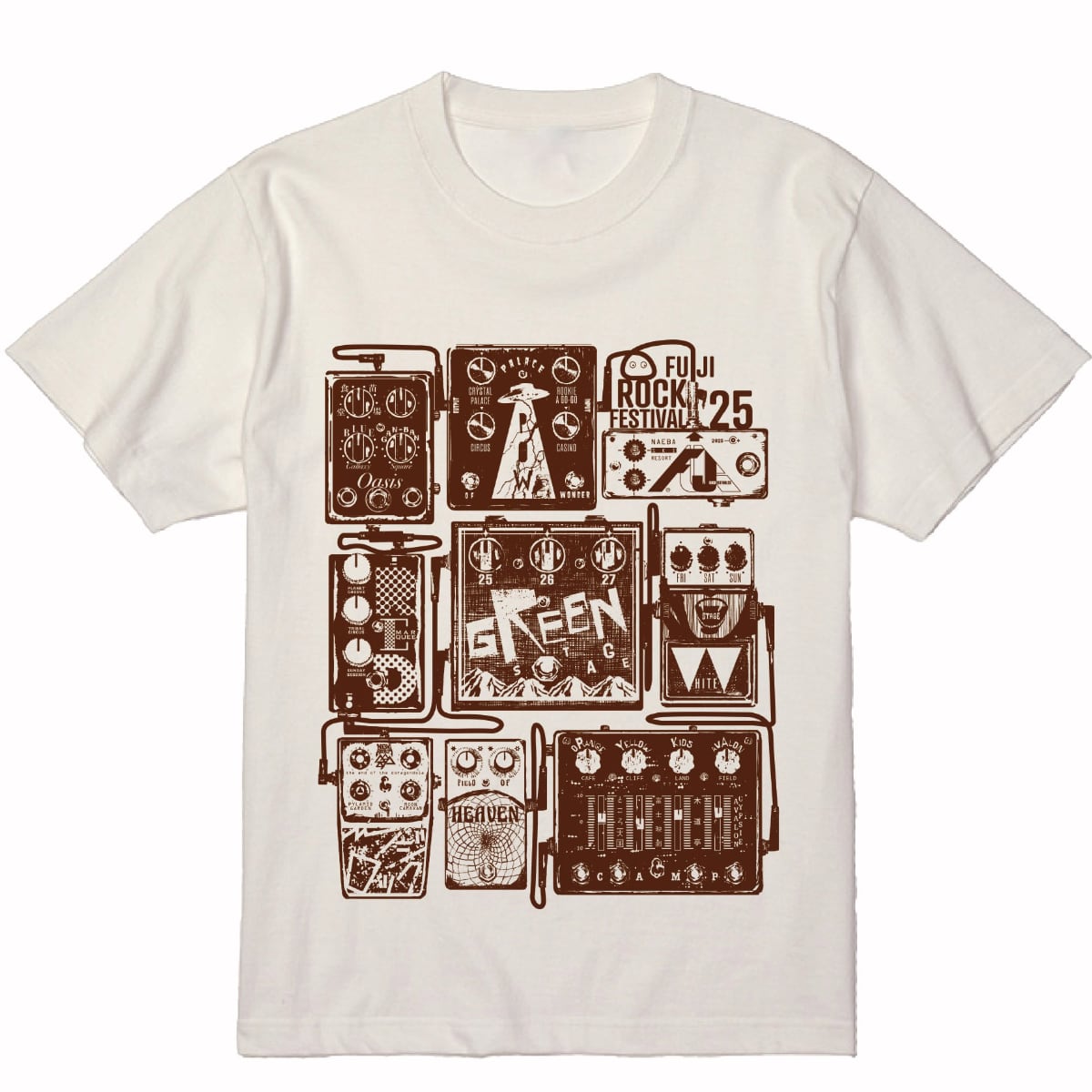 FUJI ROCK’25 エフェクターTシャツ(出演者名入り) 